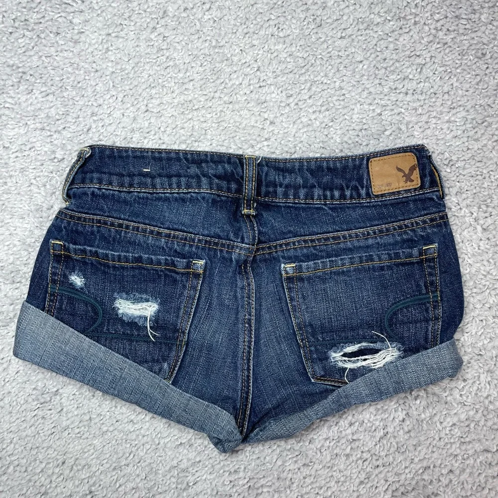 American Eagle Shorts Womens 2 Patriotic Flag Pockets Red White Blue Holiday - Picture 5 of 5